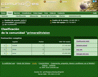 Screenshot Clasificación